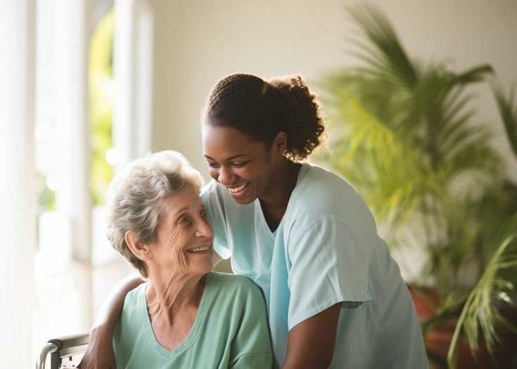 Healthcare professional providing care